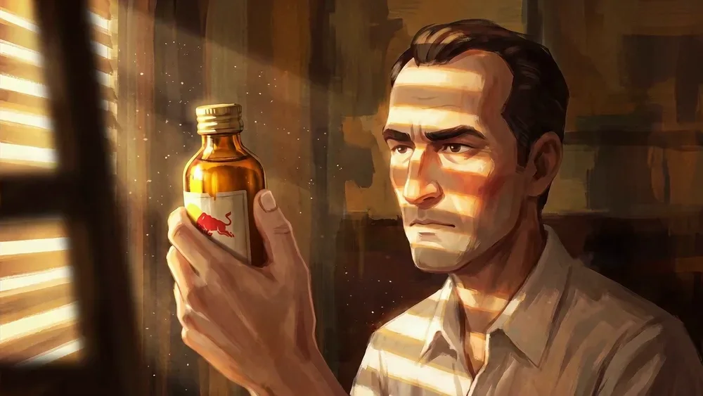 The last frame of the S17 clip: the bottle has turned, the fingers are intact and the paint has held.