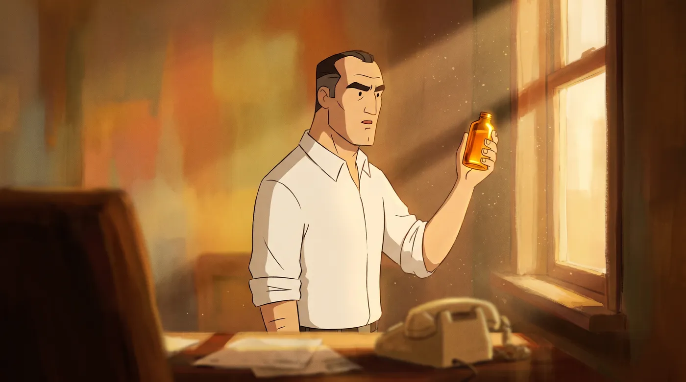 Style test C: a TV animation look with a hard outline around the character.