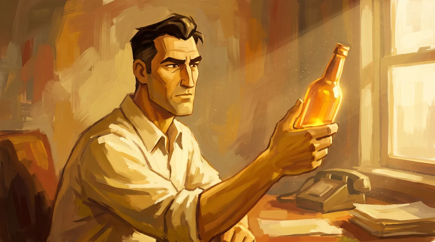 Style test D: a heavy impasto oil painting with a muddy background.
