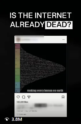The 3.8 million view reel tile on the Instagram reels grid